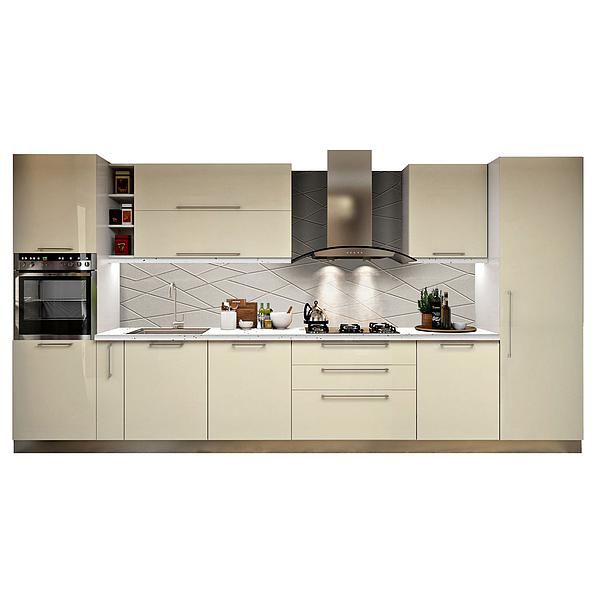 Set Bucatarie CHARM 01 410cm - Fronturi: PAL Migdala 1 - Blat: Andromeda