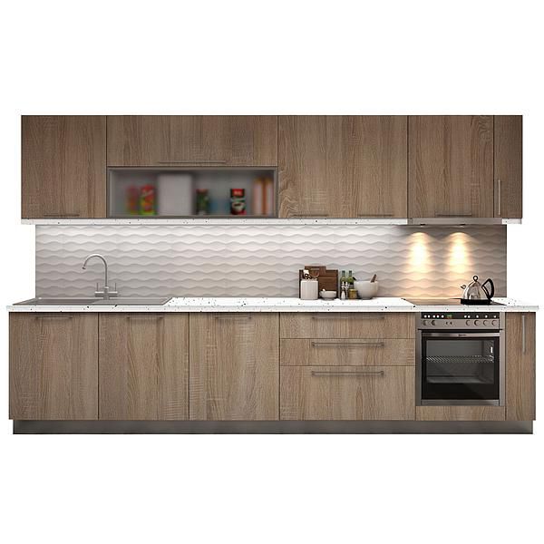 Set Bucatarie CHARM 03 350cm - Fronturi: PAL Sonoma 1 - Blat: Andromeda