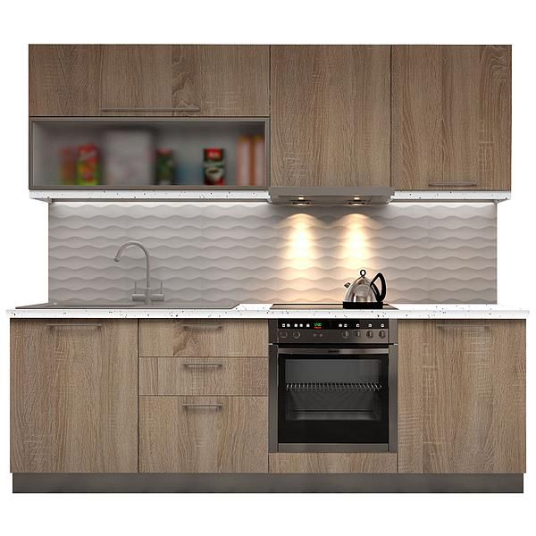 Set Bucatarie CHARM 04 240cm - Fronturi: PAL Sonoma 1 - Blat: Andromeda