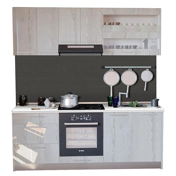 Set Bucatarie DOMINO 02 200cm - Fronturi: PAL Pin Alb 08 - Blat: Andromeda