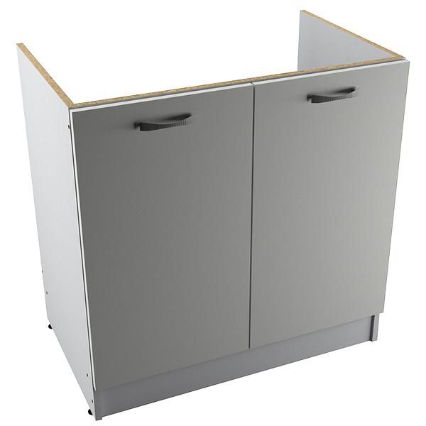 Masca chiuveta START 80x80x50 - Fronturi: PAL Alb 04 - Manere: Satin