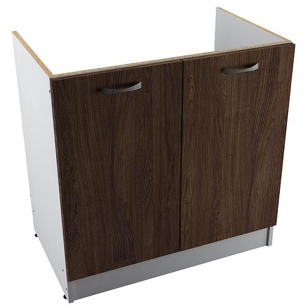 Masca chiuveta START 80x80x50 - Fronturi: PAL Lemn Antichizat 04 - Manere: Satin