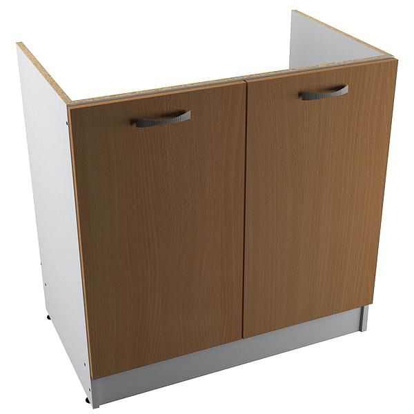 Masca chiuveta START 80x80x50 - Fronturi: PAL Fag 04 - Manere: Satin