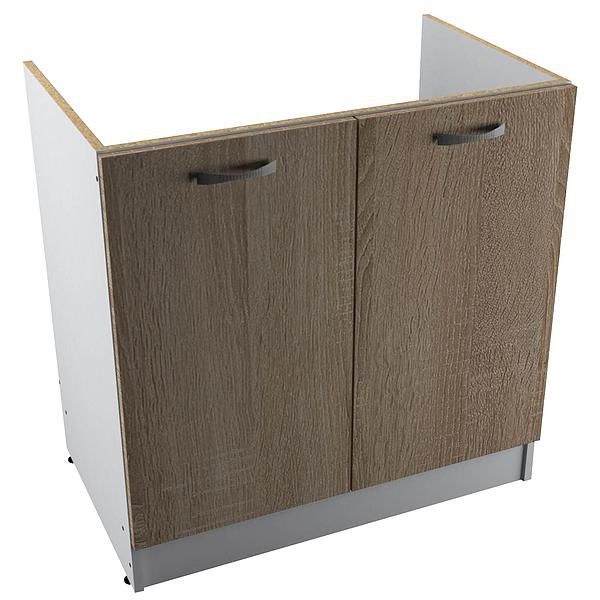 Masca chiuveta START 80x80x50 - Fronturi: PAL Sonoma 04 - Manere: Satin