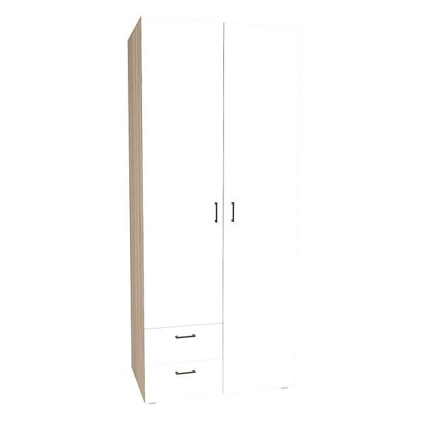 Dulap JUMBO 6 rafturi 90x224x57 - Carcasa: PAL Sonoma - Fete: PAL Alb 1