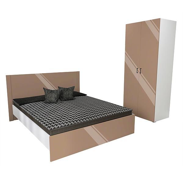 Set JUMBO (J64 + J4) - Carcasa: PAL Alb - Fete: MDF Lucios Capucino - Tablie: Netapitata