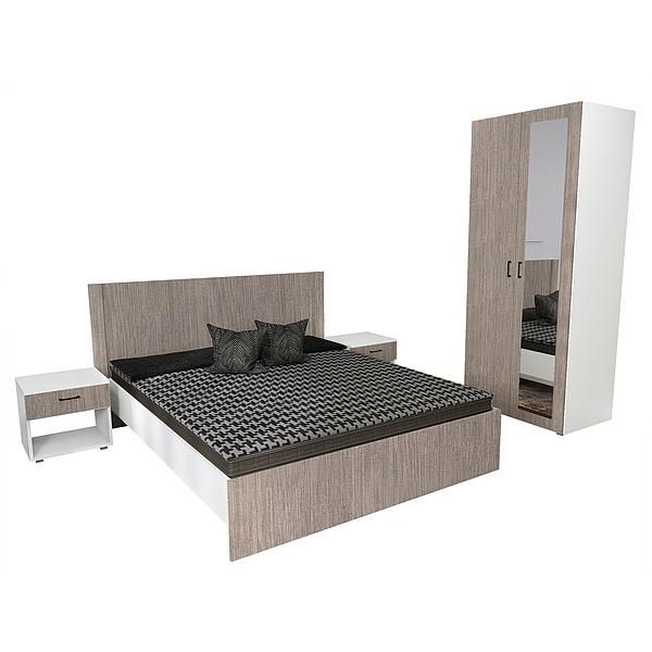 Set JUMBO (J64 + 2xJ51 + J4 + O) - Carcasa: PAL Alb - Fete: PAL Greige Tessea - Tablie: Netapitata