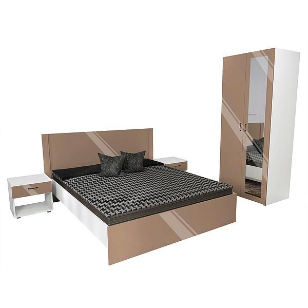 Set JUMBO (J65 + 2xJ51 + J4 + O) - Carcasa: PAL Alb - Fete: MDF Lucios Capucino - Tablie: Netapitata