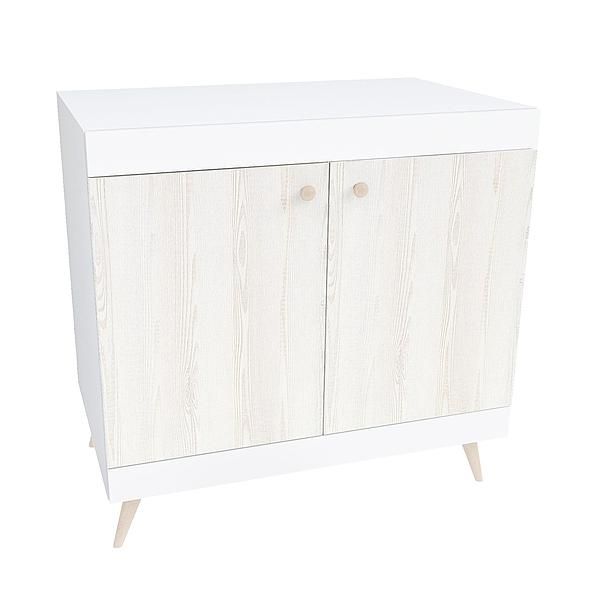 Comoda scandinava THOR 1 raft 90x89x57 - Carcasa: PAL Alb - Fete: PAL Pin Alb 08