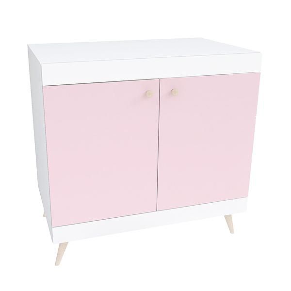 Comoda scandinava THOR 1 raft 90x89x57 - Carcasa: PAL Alb - Fete: PAL Marshmallow 