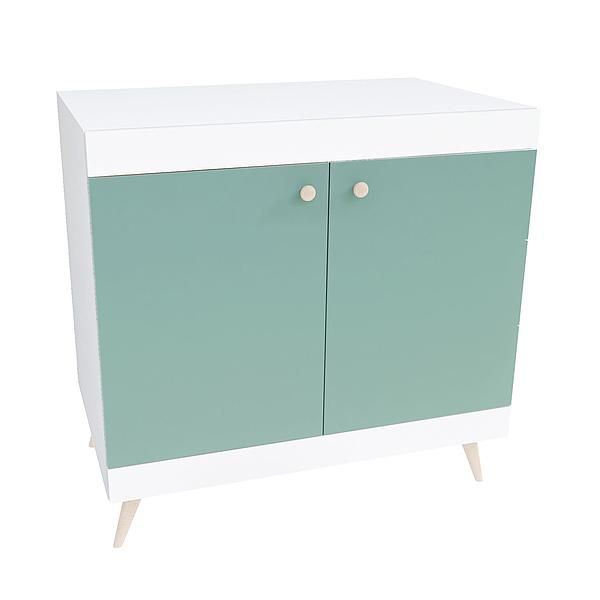 Comoda scandinava THOR 1 raft 90x89x57 - Carcasa: PAL Alb - Fete: PAL Amurg