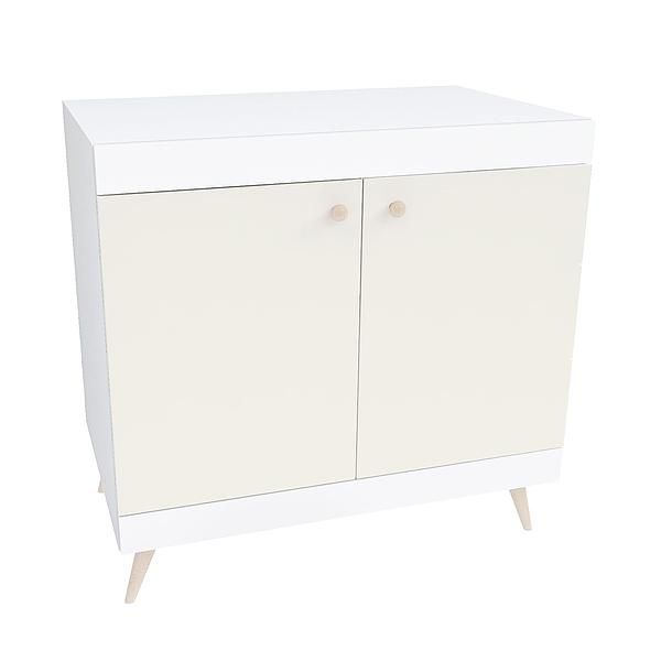 Comoda scandinava THOR 1 raft 90x89x57 - Carcasa: PAL Alb - Fete: PAL Migdala 1