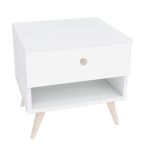 Noptiera scandinava THOR  - Carcasa: PAL Alb - Fete: PAL Alb 1