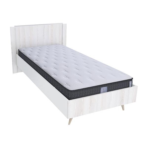 Pat single scandinav THOR 90x200 - Carcasa: PAL Alb - Fete: PAL Pin Alb 08 - Tablie: Netapitata