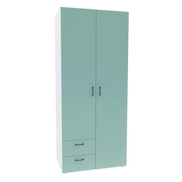 Dulap JUMBO 6 rafturi 90x211x57 - Carcasa: PAL Alb - Fete: PAL Amurg