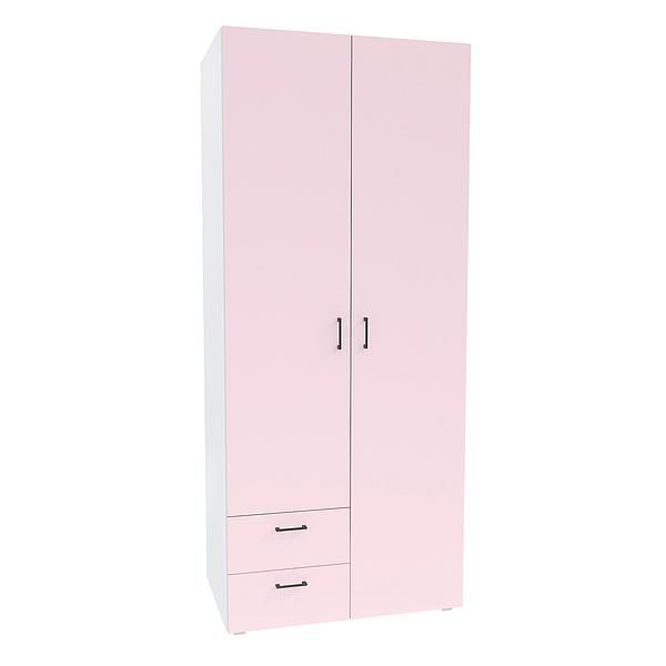 Dulap JUMBO 6 rafturi 90x211x57 - Carcasa: PAL Alb - Fete: PAL Marshmallow 