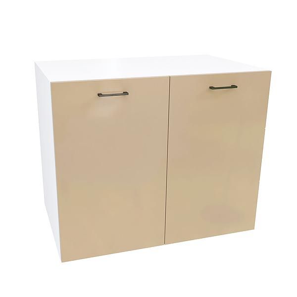 Comoda JUMBO 1 raft 90x73x43 - Carcasa: PAL Alb - Fete: MDF Lucios Capucino