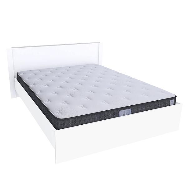 Pat dublu JUMBO 140x200 - Carcasa: PAL Alb - Fete: PAL Alb 1 - Tablie: Netapitata