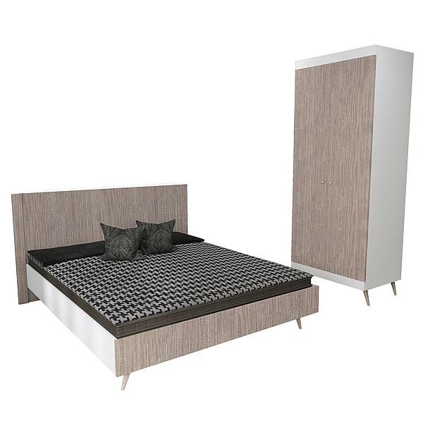 Set scandinav THOR (T64 + T4) - Carcasa: PAL Alb - Fete: PAL Greige Tessea - Tablie: Netapitata