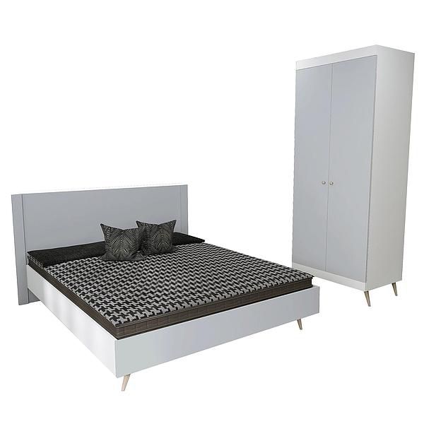 Set scandinav THOR (T65 + T4) - Carcasa: PAL Alb - Fete: PAL Gri Piatra - Tablie: Netapitata