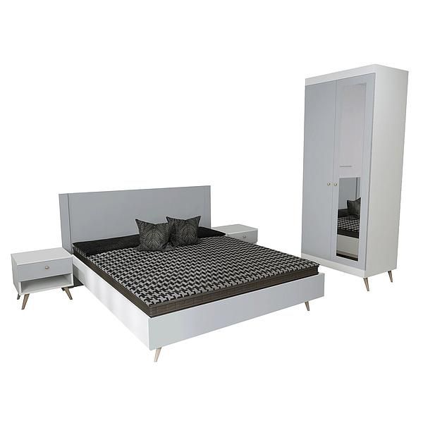 Set scandinav THOR (T64 + 2xT51 + T4 + O) - Carcasa: PAL Alb - Fete: PAL Gri Piatra - Tablie: Netapitata