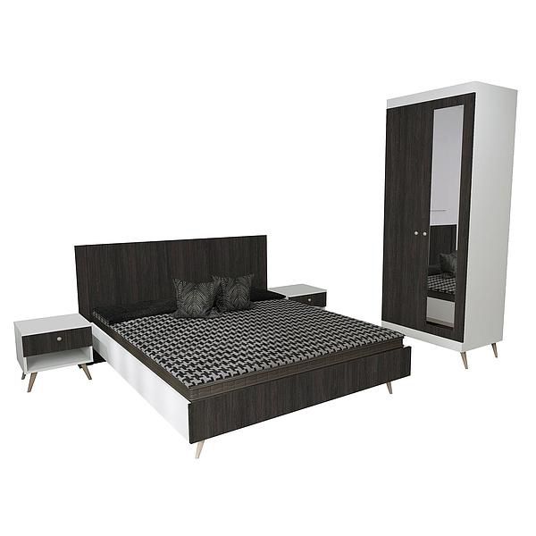 Set scandinav THOR (T65 + 2xT51 + T4 + O) - Carcasa: PAL Alb - Fete: PAL Lemn Antracit 1 - Tablie: Netapitata