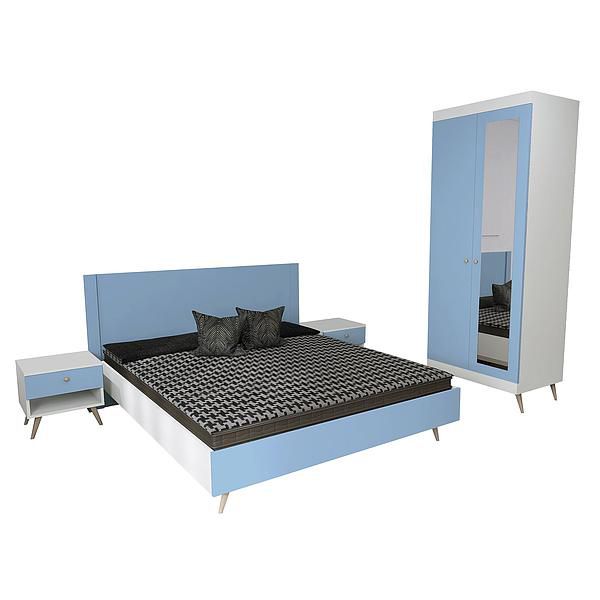 Set scandinav THOR (T65 + 2xT51 + T4 + O) - Carcasa: PAL Alb - Fete: PAL Surf Blue - Tablie: Netapitata