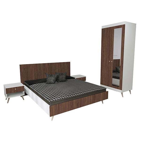 Set scandinav THOR (T65 + 2xT51 + T4 + O) - Carcasa: PAL Alb - Fete: PAL Lemn Antichizat 08 - Tablie: Netapitata