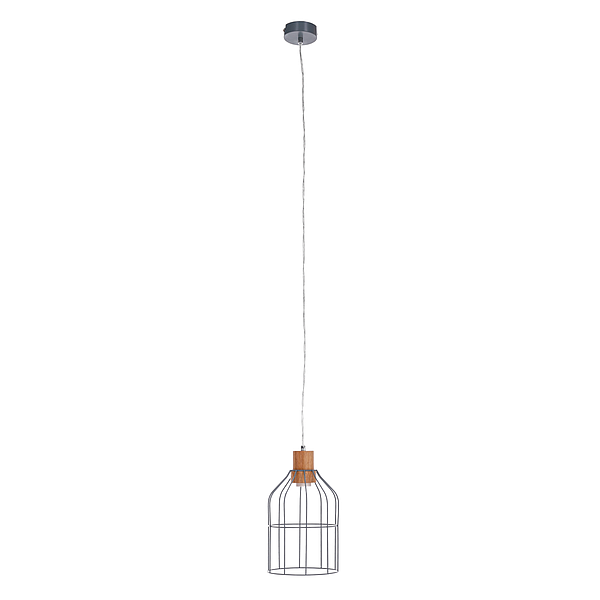Lampă suspendată, gri / metal, ASTOK
