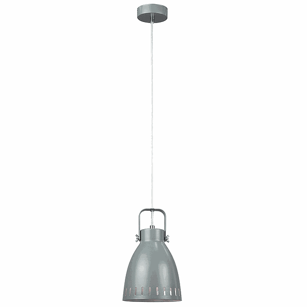 Lampă suspendată, gri / metal, AIDEN TIP 3