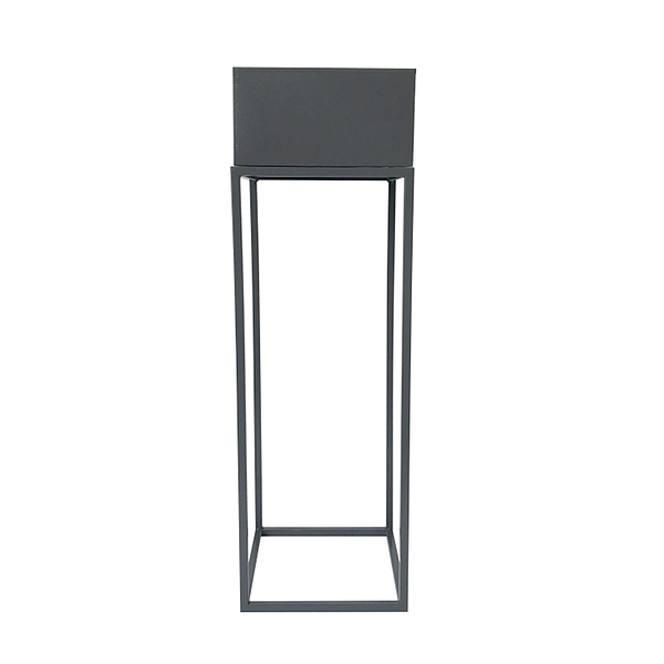 Ghiveci de flori din metal multifuncţional, gri închis, INDIZE TYP 1 WL4211
