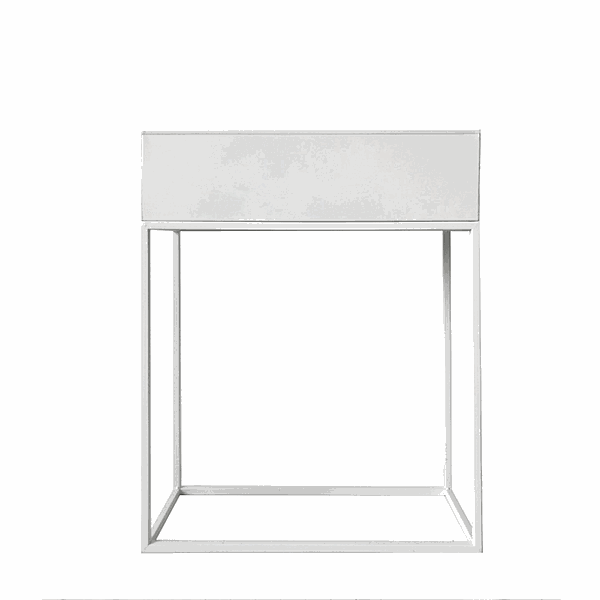 Ghiveci de flori din metal multifuncţional, alb, INDIZE TYP 3 WL4214