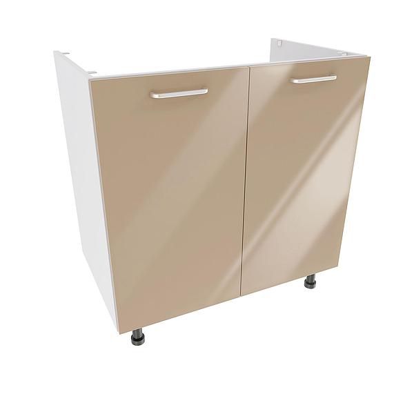 Masca chiuveta 2 usi DOMINO 80X82X53 - Fete: MDF Lucios Capucino