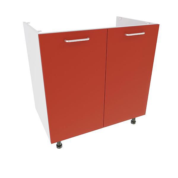 Masca chiuveta 2 usi DOMINO 80X82X53 - Fete: PAL Rosu Ceramic