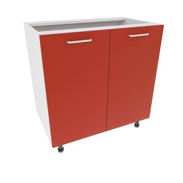 Corp baza 2 usi DOMINO 80X82X53 - Fete: PAL Rosu Ceramic