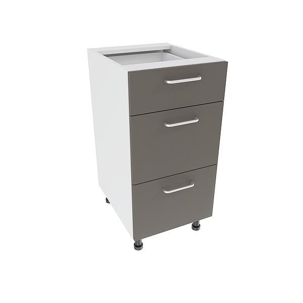 Corp baza 3 sertare DOMINO 40X82X53 - Fete: PAL Gri cobalt 1