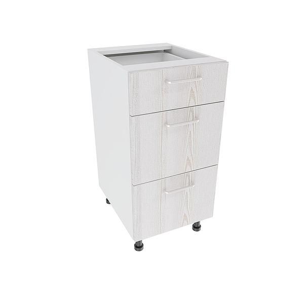 Corp baza 3 sertare DOMINO 40X82X53 - Fete: PAL Pin Alb 08