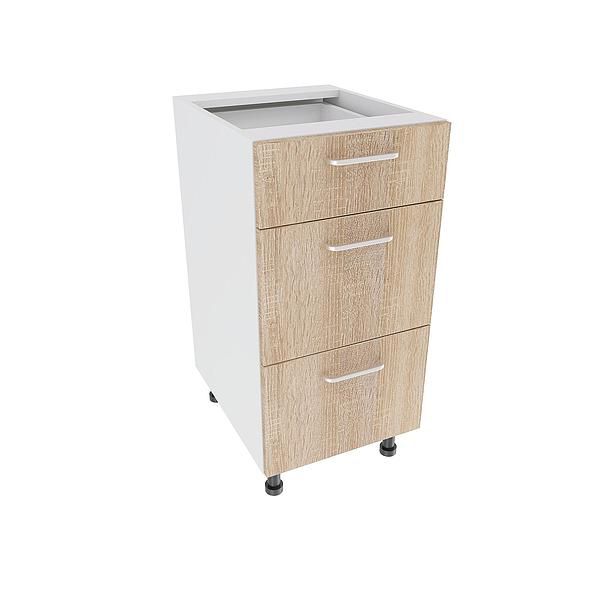Corp baza 3 sertare DOMINO 40X82X53 - Fete: PAL Sonoma 1