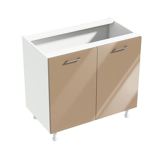 Corp baza 2 usi CHARM 90X84X54.3 - Fete: MDF Lucios Capucino