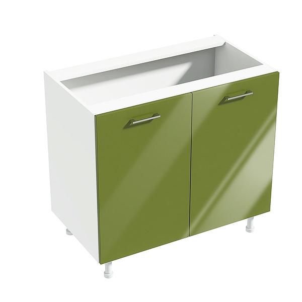 Corp baza 2 usi CHARM 90X84X54.3 - Fete: MDF Lucios Verde
