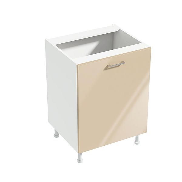 Corp baza 1 usa si 1 raft CHARM 60x84x54.3 - Fete: MDF Lucios Crem