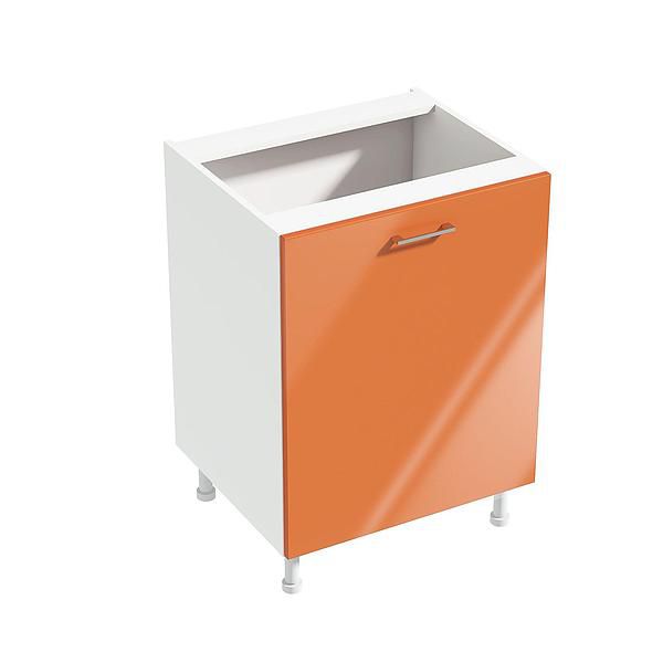 Corp baza 1 usa si 1 raft CHARM 60x84x54.3 - Fete: MDF Lucios Orange