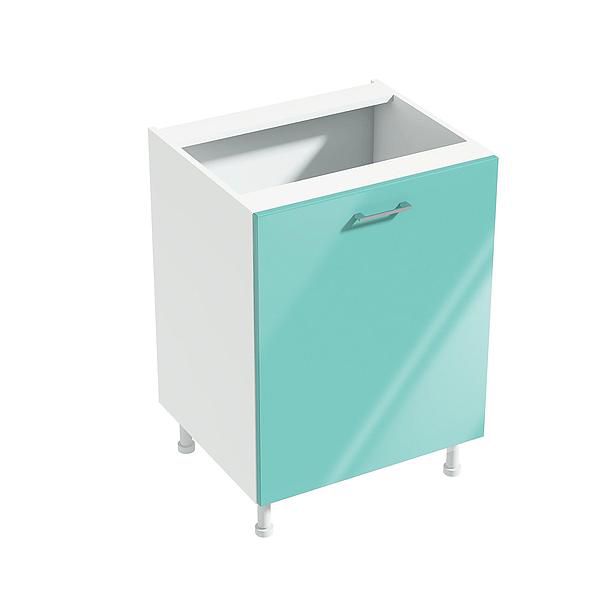 Corp baza 1 usa si 1 raft CHARM 60x84x54.3 - Fete: MDF Lucios Turcoaz