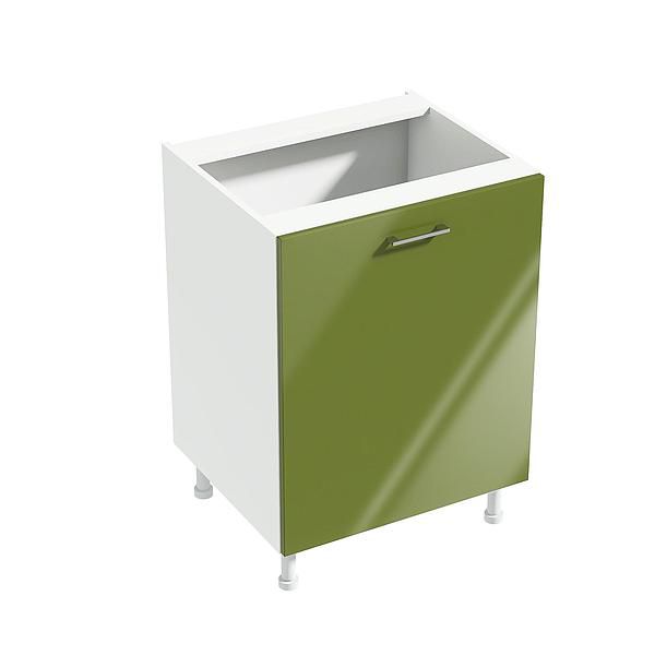 Corp baza 1 usa si 1 raft CHARM 60x84x54.3 - Fete: MDF Lucios Verde