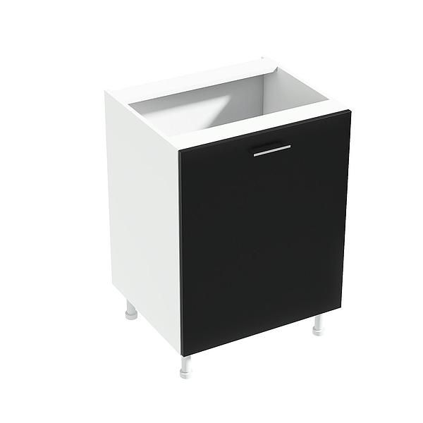 Corp baza 1 usa si 1 raft CHARM 60x84x54.3 - Fete: PAL Negru Fumuriu