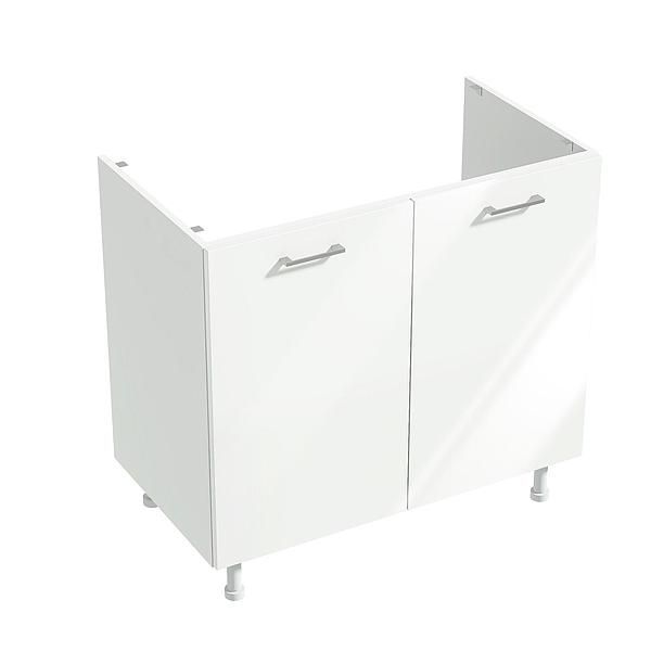 Masca chiuveta 2 usi CHARM 90x84x54.3 - Fete: MDF Lucios Alb