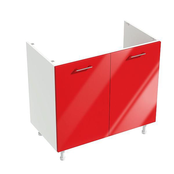 Masca chiuveta 2 usi CHARM 90x84x54.3 - Fete: MDF Lucios Rosu