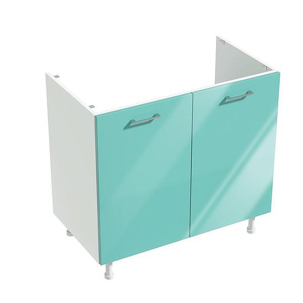 Masca chiuveta 2 usi CHARM 90x84x54.3 - Fete: MDF Lucios Turcoaz