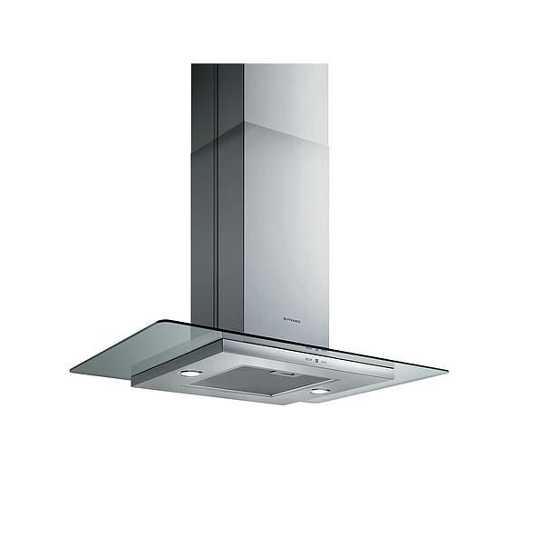 Hota insula Pyramis CIELO, 90cm, 625mc/h, display, inox si sticla